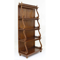 Solid Mahogany Timber English Waterfall Bookshelf