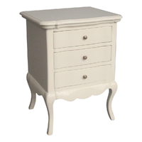 Mahogany Wood Reproduction Bedroom Furniture French Provincial Style Bedside Table 