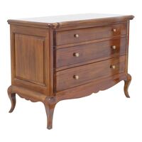 Mahogany Wood Large French Style Chest of Drawers