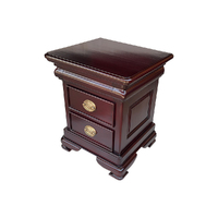 Mahogany Wood Vanessa 3 Drawer Bedside Table (62cm Height)
