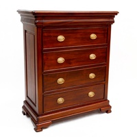 Mahogany Wood Vanessa Bedroom High Chest / 5 Drawers