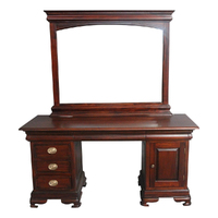 Mahogany Wood Dressing Table & Mirror