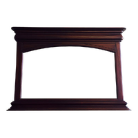 Solid Mahogany Wood Bevelled Glass Mirror