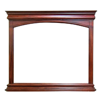 Antique Style Solid Mahogany Wood Bevelled Glass Mirror