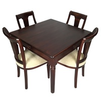 Mahogany Square Dining Table and Chairs 110cm