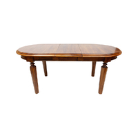 Solid Mahogany Wood Vanessa Oval Extension Dining Table 200cm