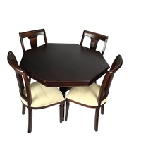 Mahogany Octagonal Dining Table Set 120cm