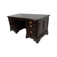 Mahogany Executive Office Desk With Filing Drawer