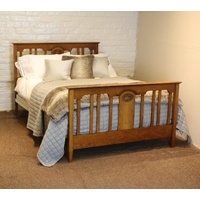 Solid Mahogany Wood Edwardian Style King / Queen / Double Size High Foot Bed