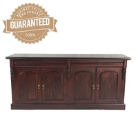 Solid Mahogany Wood Victorian Reproduction Style 4 Door Buffet