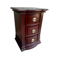 Solid Mahogany Wood Venezia 3 Drawers Bedside Table