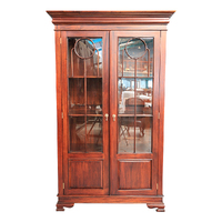 Solid Mahogany Wood Display Glass Cabinet