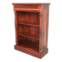 Solid Mahogany Timber Large Book Case With Drawer