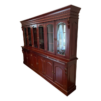 Solid Mahogany 6 Doors Display Cabinet / Bookcase