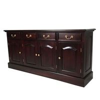 Solid Mahogany Wood Colonial 4 Door Buffet