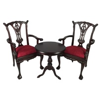 Solid Mahogany Wood Table Set with Arm chairs