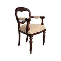 Solid Mahogany Wood reproduction Flute Leg Style Dutch Dining Arm Chair Carver
