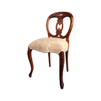Solid Mahogany Wood Antique Reproduction Style Biola Cabriole Dining Chair 