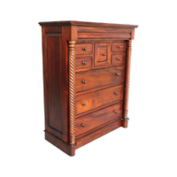 Mahogany Wood Barley Twist Chest of Drawers