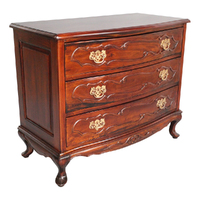 Mahogany Wood Large French Style Chest of Drawers