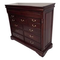 Mahogany Wood Colonial Large Dresser Chest of Drawers