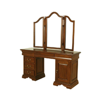 Mahogany Wood Victorian Style Dressing Table & Mirror