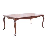 Solid Mahogany Wood French Rectangular Dining Table 
