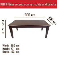 Solid Mahogany Wood Dining Table 2 meters