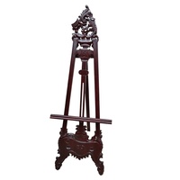 Solid Mahogany Wood Antique Reproduction French Style Carved Easel   