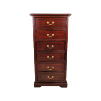 Solid Mahogany Wood Victorian Reproduction 3 Drawers Filing Cabinet
