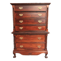 Solid Mahogany Wood High Chest / Tall Boy