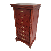Mahogany Wood Chippendale  Hi-Chest Tall Boy