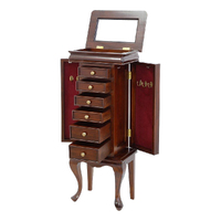 Solid Mahogany Wood Small Jewellery Cabinet
