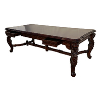 Solid Mahogany Wood Hand Carved Lion King Dining Table