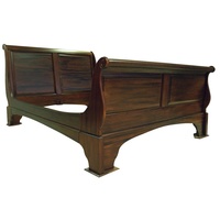 Mahogany Wood Queen Size High Foot Sleigh Bed
