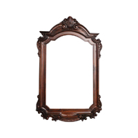 Solid Mahogany Wood Hand Crafted Bevelled Large Wall Mirror