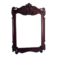 Solid Mahogany Wood Hand Carved Bevelled Large Wall Mirror