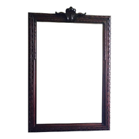 Solid Mahogany Wood Hand Carved Bevelled Wall Mirror