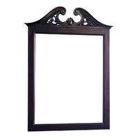 Solid Mahogany Wood Hand Carved Bevelled Wall Mirror