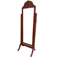 Solid Mahogany Timber Victorian Cheval Mirror