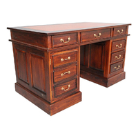 Solid Mahogany Wood Colonial Reproduction Style Office Desk 