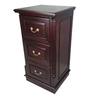 Solid Mahogany Wood Reproduction 3 Drawers Filing Cabinet
