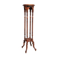 Solid Mahogany Twist Leg Plant Stand / Flower Stand