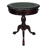 Solid Mahogany Wood  Chippendale Round Side Table With Insert 60cm