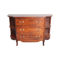 Solid Mahogany Wood 3 Drawers Queen Ann Buffet