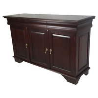 Solid Mahogany Wood Side Board 2 or 3 Doors & Drawers