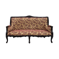 Solid Mahogany Wood 3 Seater Classic Sofa