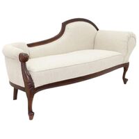 Solid Mahogany Wood Classic Confort Chaise Lounge / Love Seat