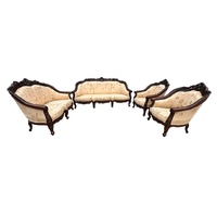Solid Mahogany Reproduction Bordeaux Classic Carved Lounge Set Sofa  3-2-1-1