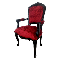 Solid Mahogany Wood French Provincial Style Carved Arm / Sofa Chair 